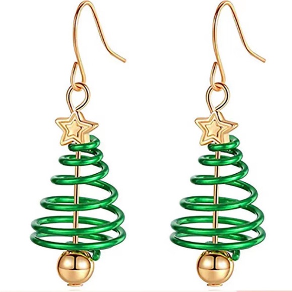 Jewelry Spiral Christmas Tree Earrings Poshmark